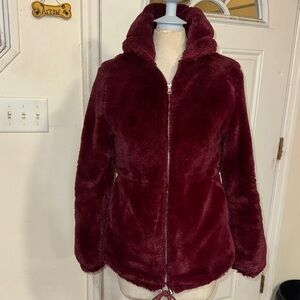 Me Jane Plush Burgundy Teddy Jacket